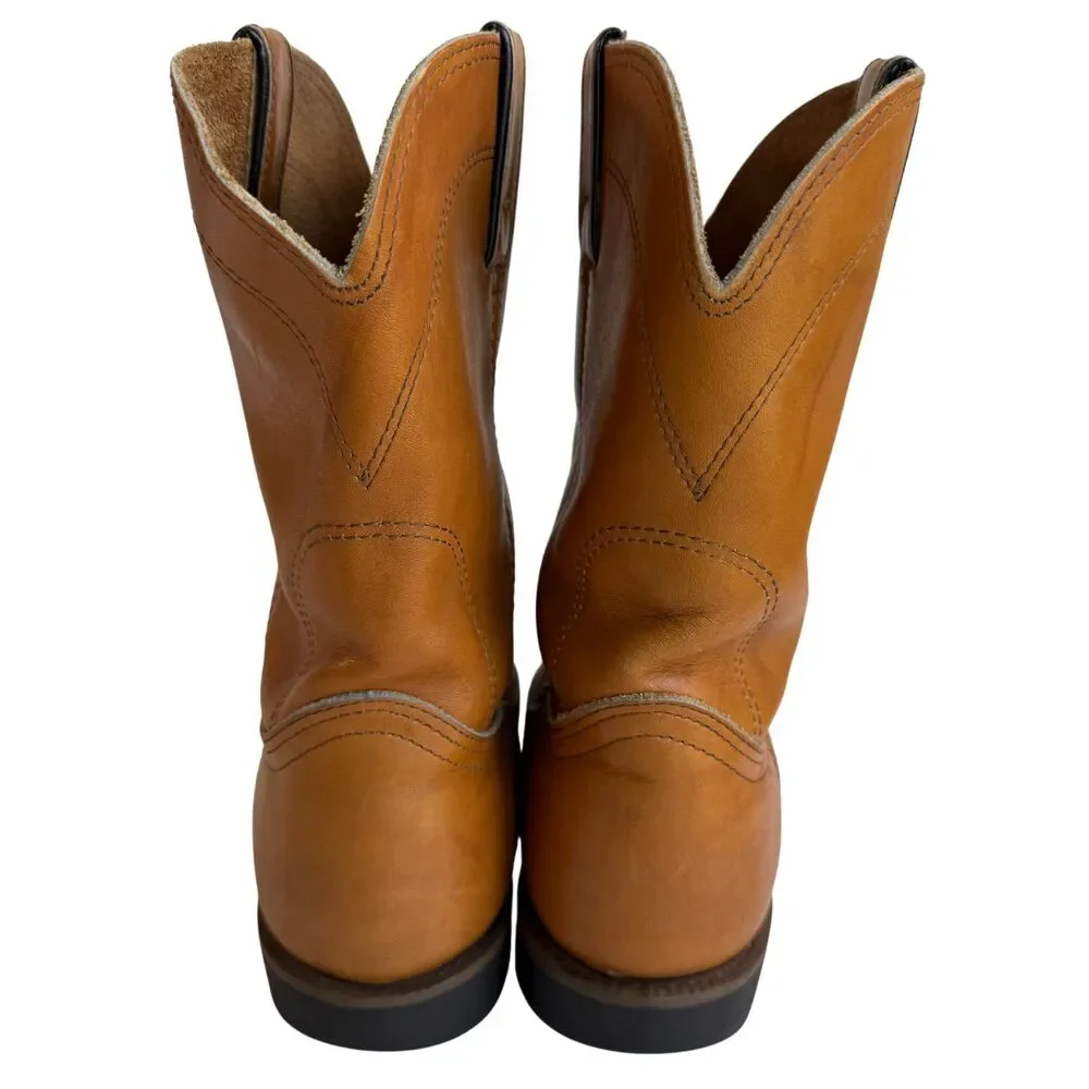 Durango Comfort Core Men 9 -9.5 Tan Leather Western Work Boot Oil Slip Resistant